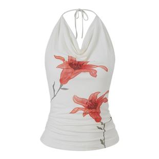 银河万岁“香水百合”地中海温热气息「松弛套装」设计感印花套装