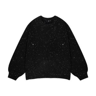 HARE针织衫男冬季新款时尚宽松流行亮丝简约显瘦长袖毛衣234307