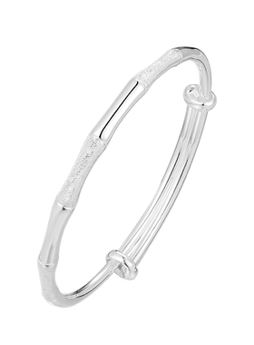 永兴银楼时尚女999足银竹节手镯