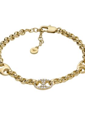 阿玛尼女士串联小猪鼻子锆石手链