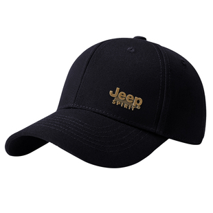 JEEP SPIRIT吉普棒球帽男款冬季纯棉帽高端大头围男士硬顶鸭舌帽