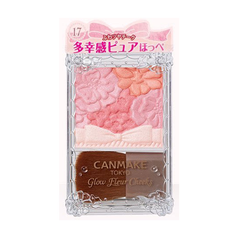 【保税】日本Canmake井田五色花瓣腮红哑光珠光高光一体盘腮紫色