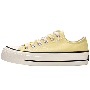 增高3cm复古1970s帆布鞋女2026新款厚底百搭chic韩系少女感小白鞋