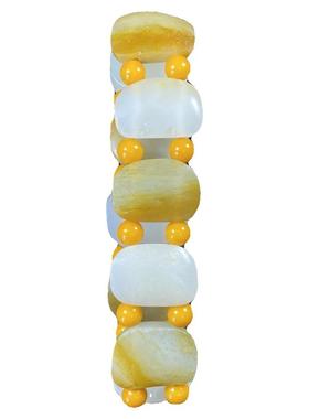 手链黄沁白玉籽料收藏级