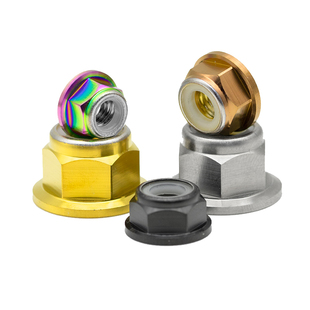 TC4钛合金法兰防松螺母尼龙防松螺帽摩托车改装航拍机配件螺母