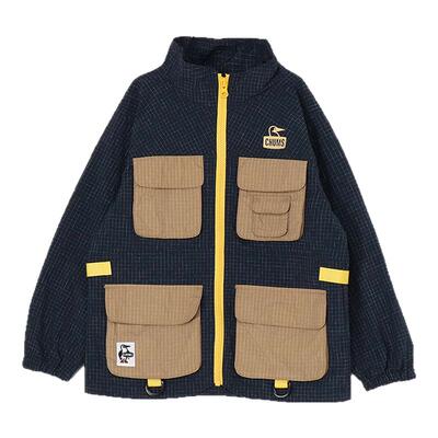 CHUMS洽洽鸟运动户外休闲森系工装儿童口袋夹克外套CH24-1067