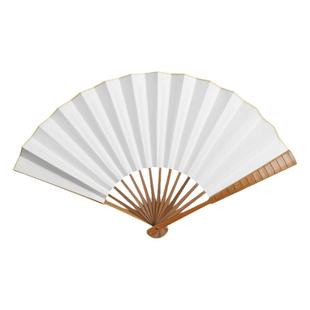 江左鸡翅木实木高档洒金生宣纸空白折扇古风毛笔书法扇子7-10寸国画专用双面diy创作熟宣扇面礼品定制印刷