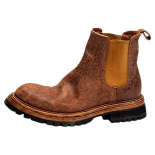 Mantova曼托瓦马皮切尔西靴手工女鞋马皮2024秋冬马丁靴复古短靴