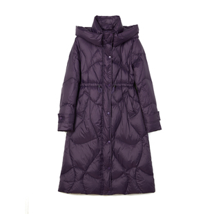 迪奥长款羽绒服女2025新款高端时尚连帽白鸭绒羽绒服冬天厚外套女