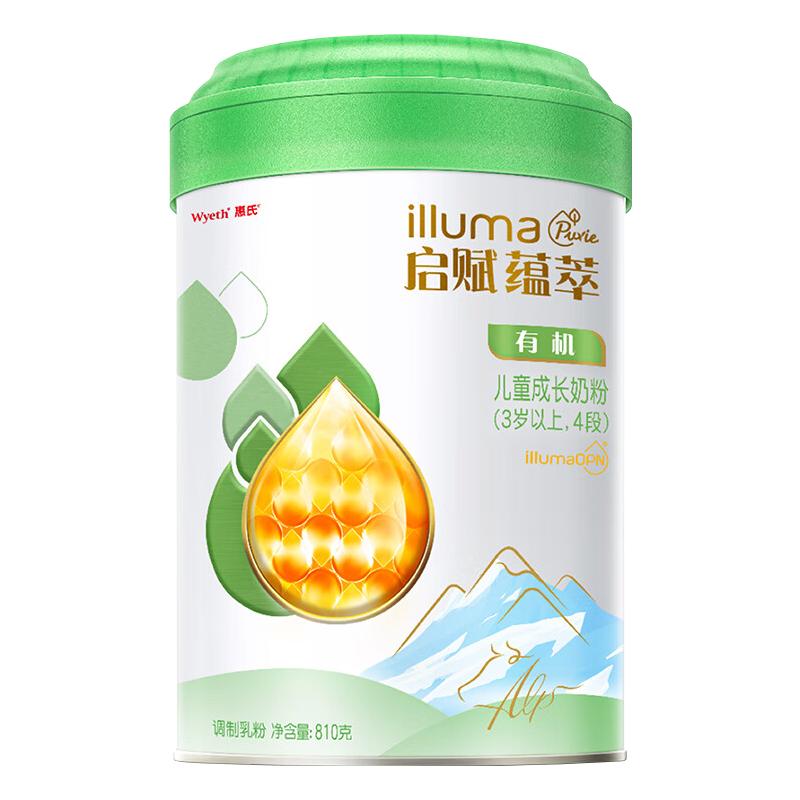 清仓钜惠】启赋蕴萃有机4段3-7岁宝宝儿童配方奶粉810g[2023.3产]