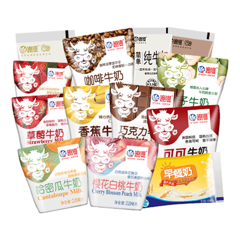 海河牛奶220ml*10包整箱旗舰款儿童学生早餐奶可可巧克力风味奶