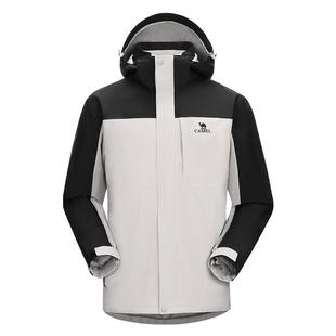 骆驼户外雨神冲锋衣男三合一羽绒服冬季防水外套女三防旅游滑雪服