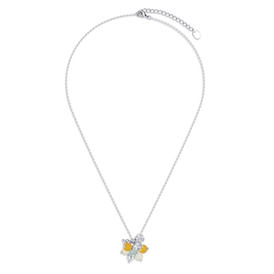 洞天TONETALE时尚Aurora项链女小花礼物高级设计感法式白水晶饰品