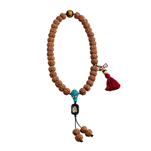 树王小金刚菩提手串五瓣双龙纹原籽念珠藏式文玩雪巴琉璃配饰手持