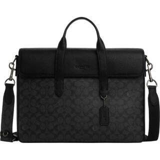 COACH/蔻驰奥莱男士老花SULLIVAN商务公文包大容量通勤