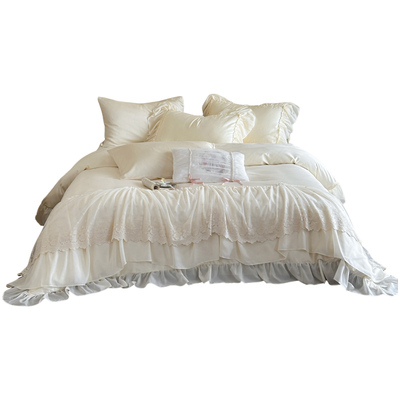 多喜爱法式轻奢四件套层叠式裙边