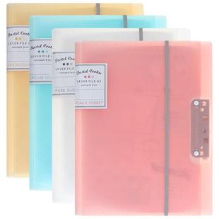 日本国誉A3对折资料册学生卷子试卷夹透明多层插页文件夹图纸夹美术作品集收纳袋海报收集册多功能整理神器