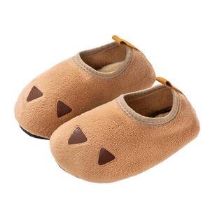儿童地板鞋春秋冬季加厚婴儿软底贴肤鞋隔凉室内加绒儿童地板袜鞋