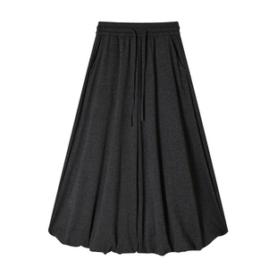 羊羔绒花苞糯米裤女秋冬加绒保暖阔腿棉裤小个子慵懒显瘦灯笼裙裤