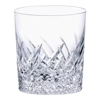 KAGAMI威士忌杯切子水晶玻璃斜纹洋酒杯子洛克杯礼物