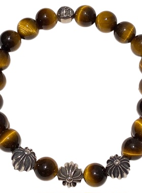 王嘉尔十字架虎眼石痞帅男款手串