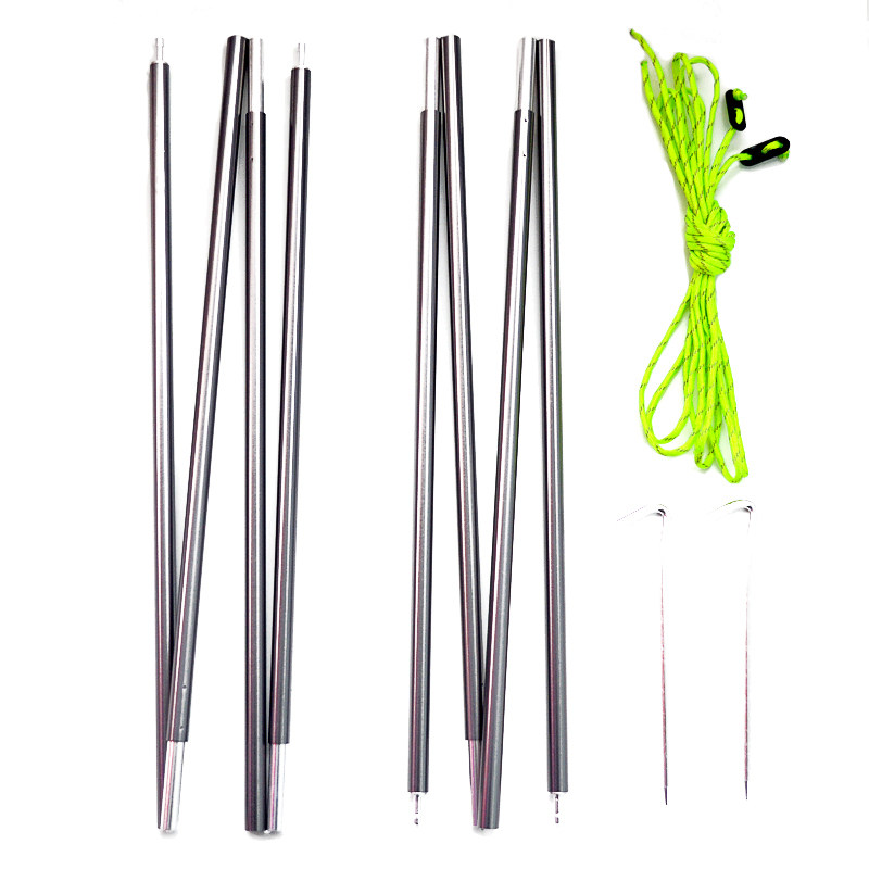 天幕辅杆帐篷门厅杆地钉风绳套装航空铝杆结实轻便13mm181cm 2根