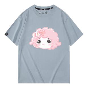 小羊piano必爱诺t恤三丽鸥周边短袖男女上衣纯棉可爱百搭宽松休闲