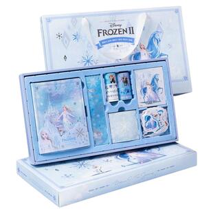 联众迪士尼冰雪奇缘豪华版手账套装女孩款爱莎公主彩页笔记本高颜值2026手帐本礼盒儿童日记本开学礼生日礼物