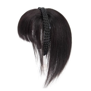 辫发箍刘海一体直发片遮白发神器头顶补发片前额头饰遮盖发卡假发