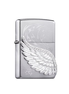 zippo打火机雕刻贴章热恋之翼
