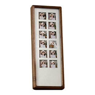 长条宫格实木相框婚纱照情侣宝宝洗照片做成相框挂墙定制相册摆台