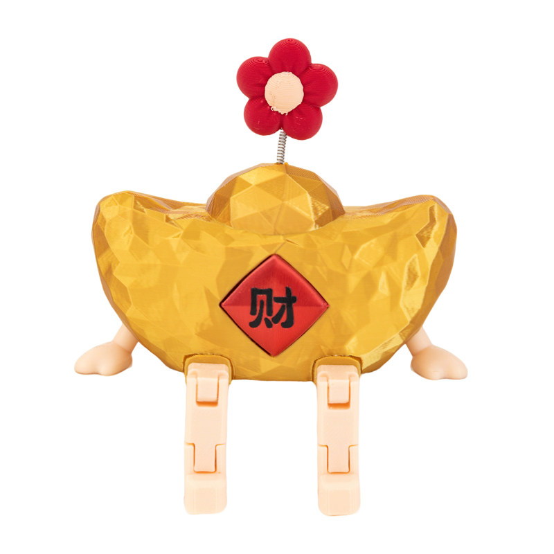 阿楹 可爱金元宝吊脚娃娃招财冰箱柜壁龛智能门锁车载新年福摆件