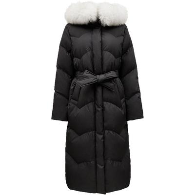 ONLY90白鹅绒毛领收腰羽绒服