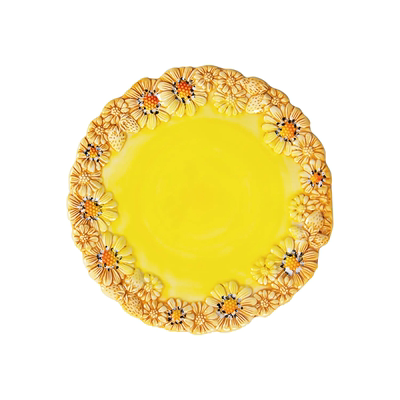 意大利手工制作雏菊浮雕黄色粉色