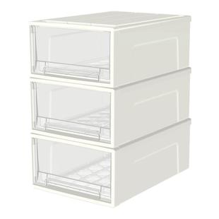 透明抽屉式收纳箱家用衣服储物箱塑料整理箱衣柜桌面杂物收纳盒子