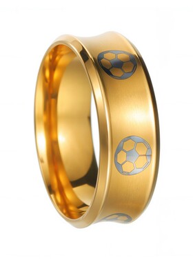 世界杯JOOM手饰品足球钛钢指环不