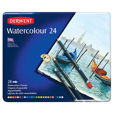 英国得韵水溶彩色铅笔铁盒套装