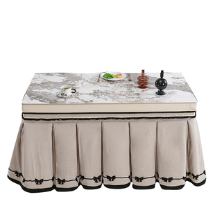 长方形烤火桌子罩套拉链2025新款高级感加厚取暖桌套冬季烤火被套