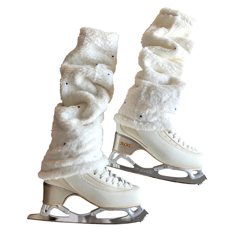 花样滑冰训练裤脚保护套女款秋冬训练日常花滑周边儿童毛绒冰鞋套