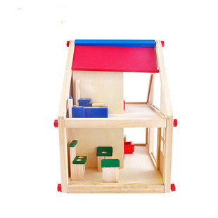 小房子玩具屋角色扮演儿童木制小家具娃娃房过家家益智diy别墅