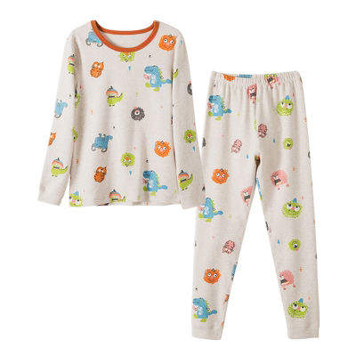 彩纱新疆棉儿童秋衣秋裤睡衣套