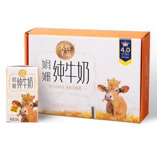 天牧圣品娟姗纯牛奶Mini奶4.0g蛋白125ml*10盒装高钙儿童牛奶整箱