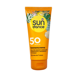 dm德国Sundance太阳舞防晒霜防水汗保湿轻薄透气LSF50SPF学生成人