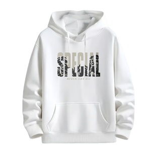 连帽套头卫衣男女2026春秋新款简约休闲宽松加绒加厚潮流长袖上衣