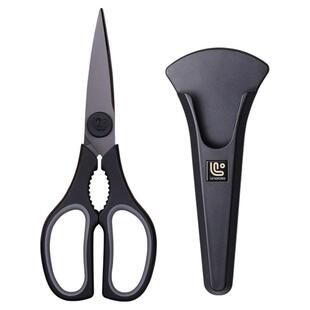 Linoroso家用厨房剪刀辅食剪专用多功能剪骨头蔬菜虾带可磁吸剪套