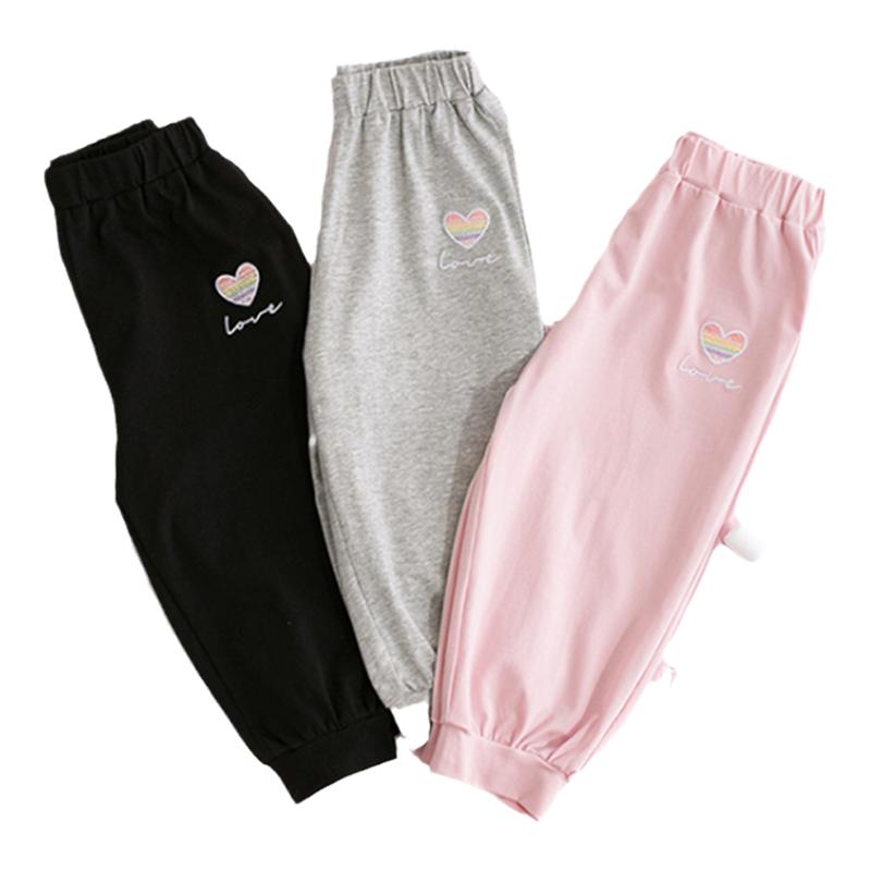折扣清仓女童七分裤夏季薄款2024新款宽松运动打底裤子纯棉弹力