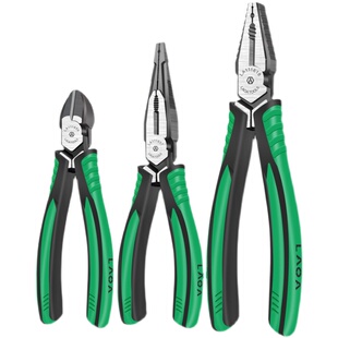 老A 专业级铬钒钢多功能钢丝钳老虎钳电工尖嘴钳斜嘴钳8英寸6英寸