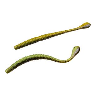 常吉 一诚5寸桨尾横刀面条虫软饵倒钓neko咬铅铅头钩野钓黑坑鲈鱼