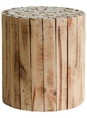 侘寂风实木圆凳客厅家用民宿装饰