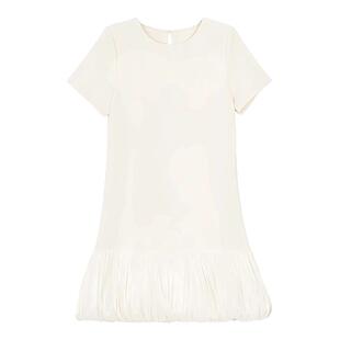 柒院家微胖大码女简约气质连衣裙2025夏胖mm减龄宽松遮肉显瘦短裙